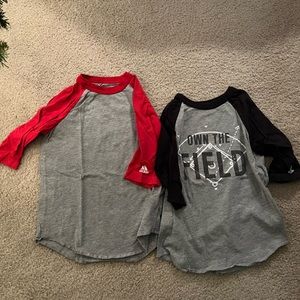 Adidas Baseball 3/4 Sleeve Shirts - Size XS